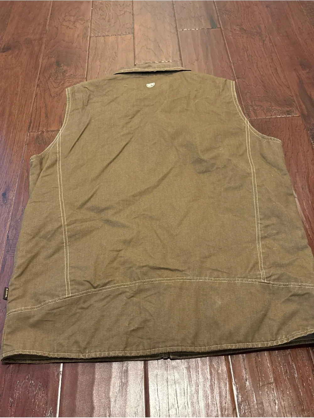 Kuhl Men's Tan Canvas Zip Front Utility Vest